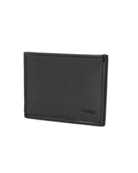 Slimmy OG 3-Pocket (76mm) Slim Leather Wallet - Black - RFID