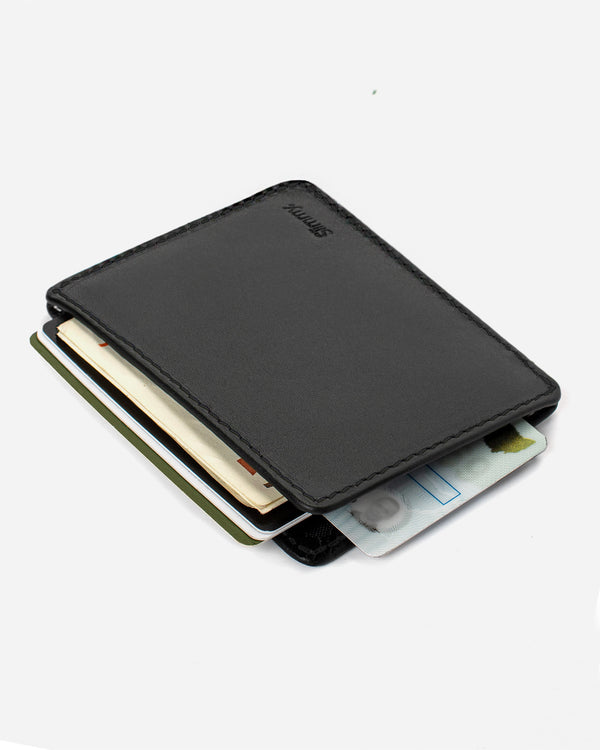 R1S2 1-Pocket 2-Slot Wallet (83mm) - Black