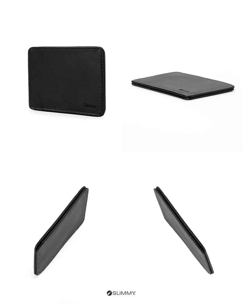 R1S2 1-Pocket 2-Slot Wallet (83mm) - Black