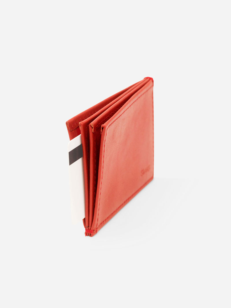 Slimmy OG 3-Pocket (76mm) Slim Leather Wallet - Core Red - RFID