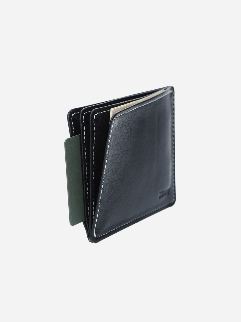 Slimmy R3S2 3-Pocket (83mm) International Wallet - Black - RFID