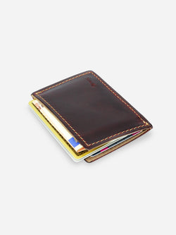 Slimmy R1S1 1-Pocket 2-Slot (68mm) Mini Wallet - Oil Tan - RFID
