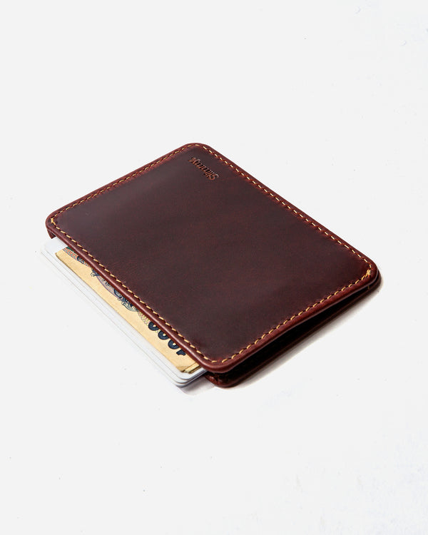 Slimmy R1S2 1-Pocket 2-Slot (83mm) International Wallet - Oil Tan - RFID