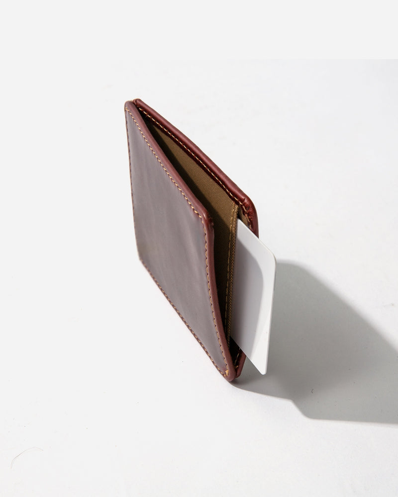 Slimmy R1S2 1-Pocket 2-Slot (83mm) International Wallet - Oil Tan - RFID